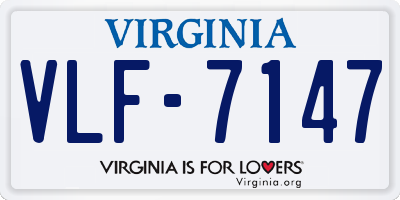 VA license plate VLF7147