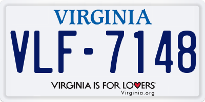 VA license plate VLF7148