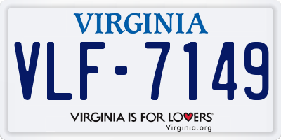 VA license plate VLF7149