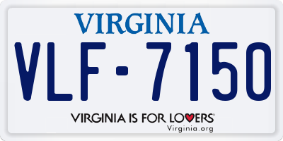 VA license plate VLF7150
