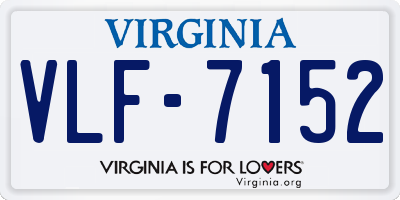 VA license plate VLF7152