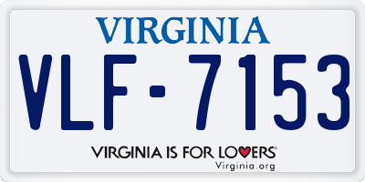 VA license plate VLF7153