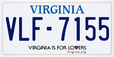 VA license plate VLF7155