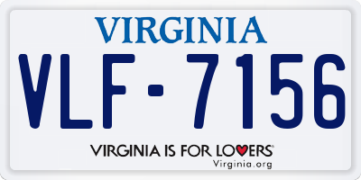 VA license plate VLF7156
