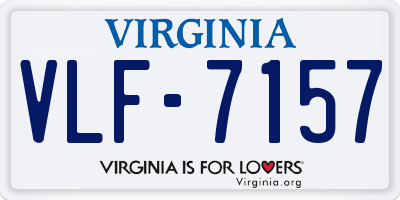 VA license plate VLF7157
