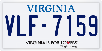 VA license plate VLF7159