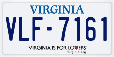 VA license plate VLF7161