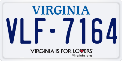 VA license plate VLF7164