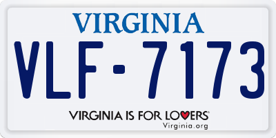 VA license plate VLF7173