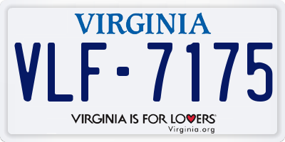 VA license plate VLF7175