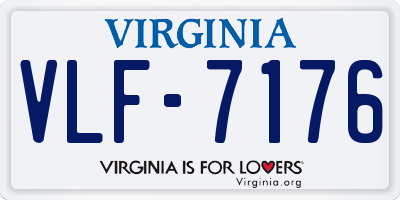 VA license plate VLF7176