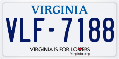 VA license plate VLF7188