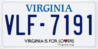 VA license plate VLF7191
