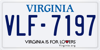 VA license plate VLF7197