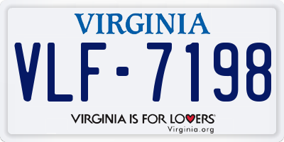 VA license plate VLF7198