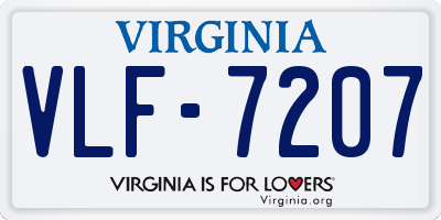 VA license plate VLF7207