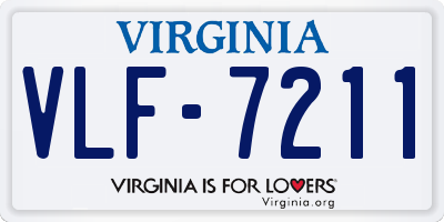 VA license plate VLF7211