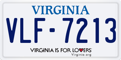 VA license plate VLF7213