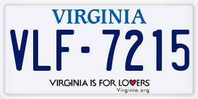 VA license plate VLF7215