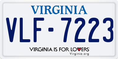 VA license plate VLF7223