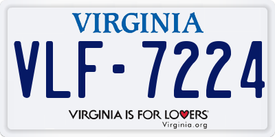VA license plate VLF7224