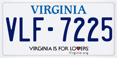 VA license plate VLF7225
