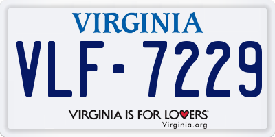 VA license plate VLF7229