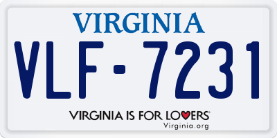 VA license plate VLF7231