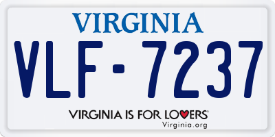 VA license plate VLF7237