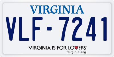 VA license plate VLF7241