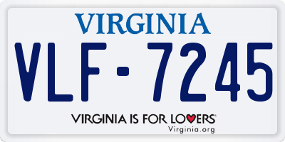 VA license plate VLF7245