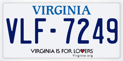 VA license plate VLF7249