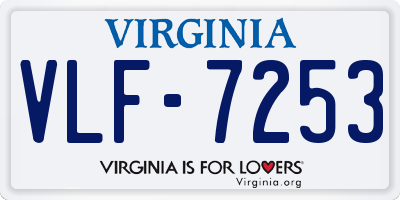 VA license plate VLF7253