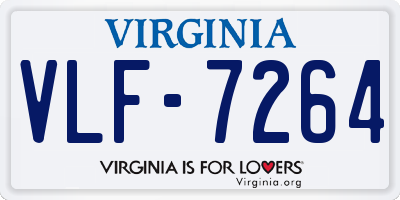 VA license plate VLF7264
