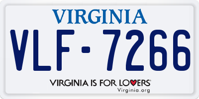 VA license plate VLF7266