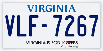 VA license plate VLF7267