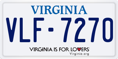 VA license plate VLF7270