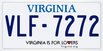 VA license plate VLF7272
