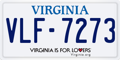VA license plate VLF7273