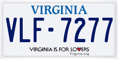 VA license plate VLF7277