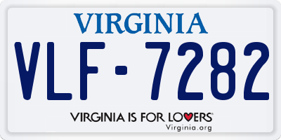 VA license plate VLF7282