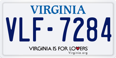 VA license plate VLF7284