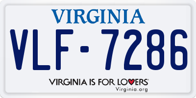 VA license plate VLF7286