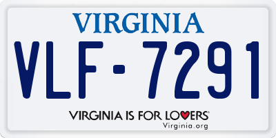 VA license plate VLF7291