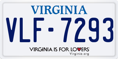 VA license plate VLF7293