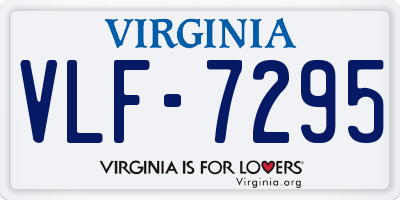 VA license plate VLF7295