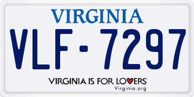 VA license plate VLF7297
