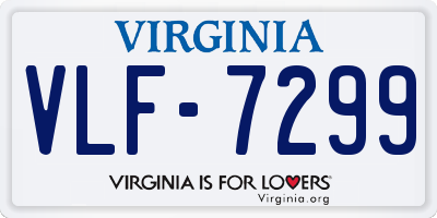 VA license plate VLF7299