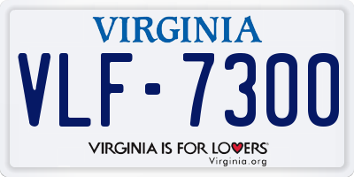 VA license plate VLF7300