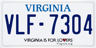 VA license plate VLF7304